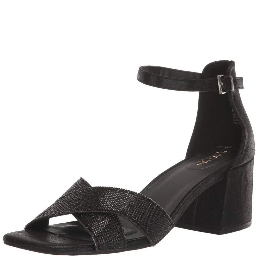 Kenneth Cole Reaction Women's Women's Mix X Band Jewel Platform, Black, 5